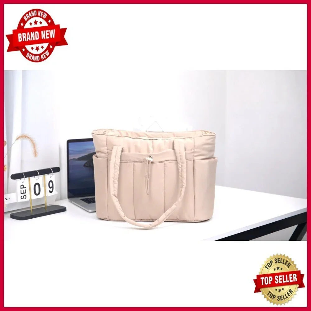 Large Puffer Tote with 15.6